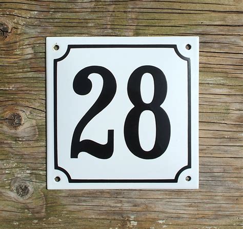 porcelain enamel house numbers